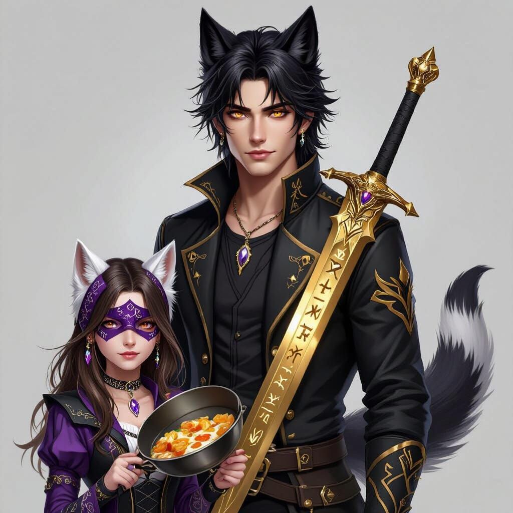 Fantasy Meadow Scene With Jason, Ava, and Azure