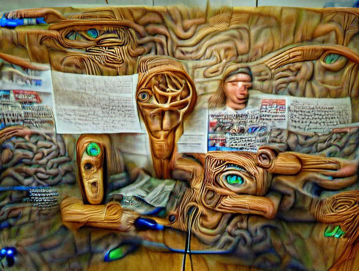 Hyperrealistic Telepathic Dream in Mixed Media