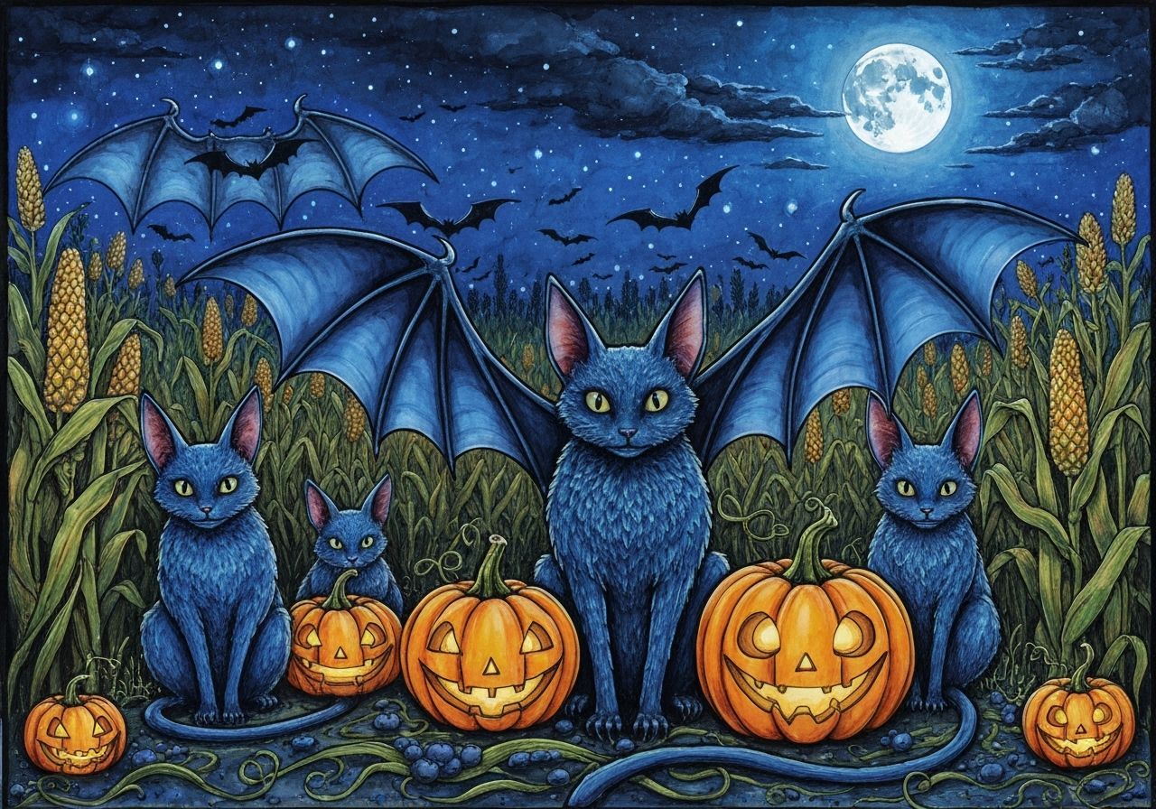 Intricately detailed alcohol ink illustration, a group of bl...