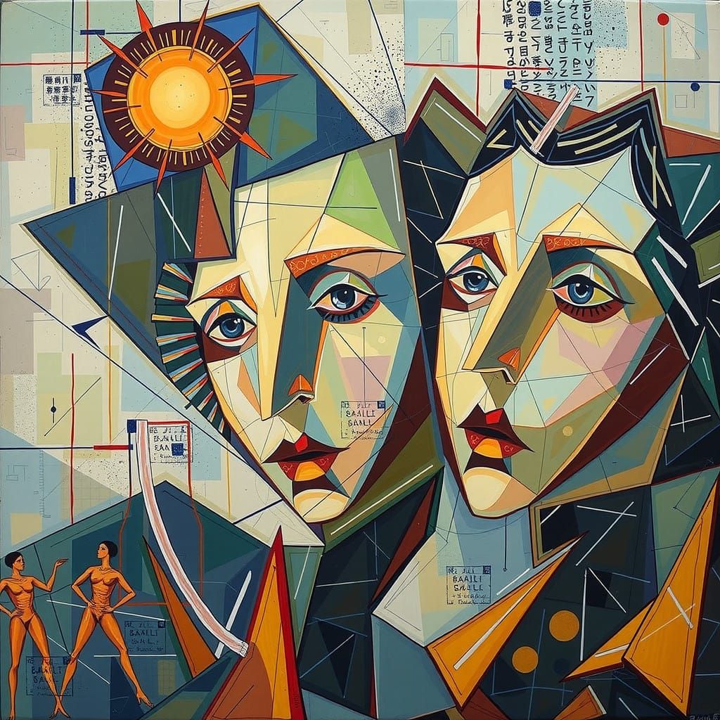 Cubist Artwork Unveils Geometric Chaos