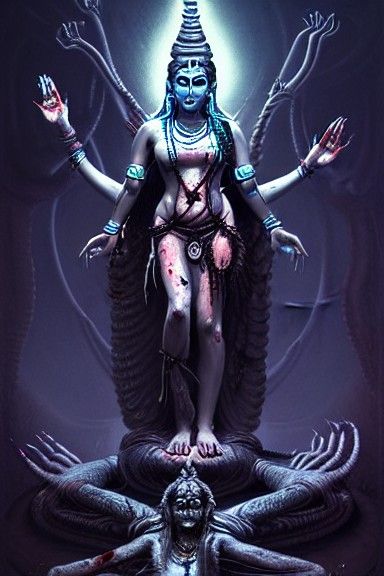 Portrait of The Undead goddess Shiva