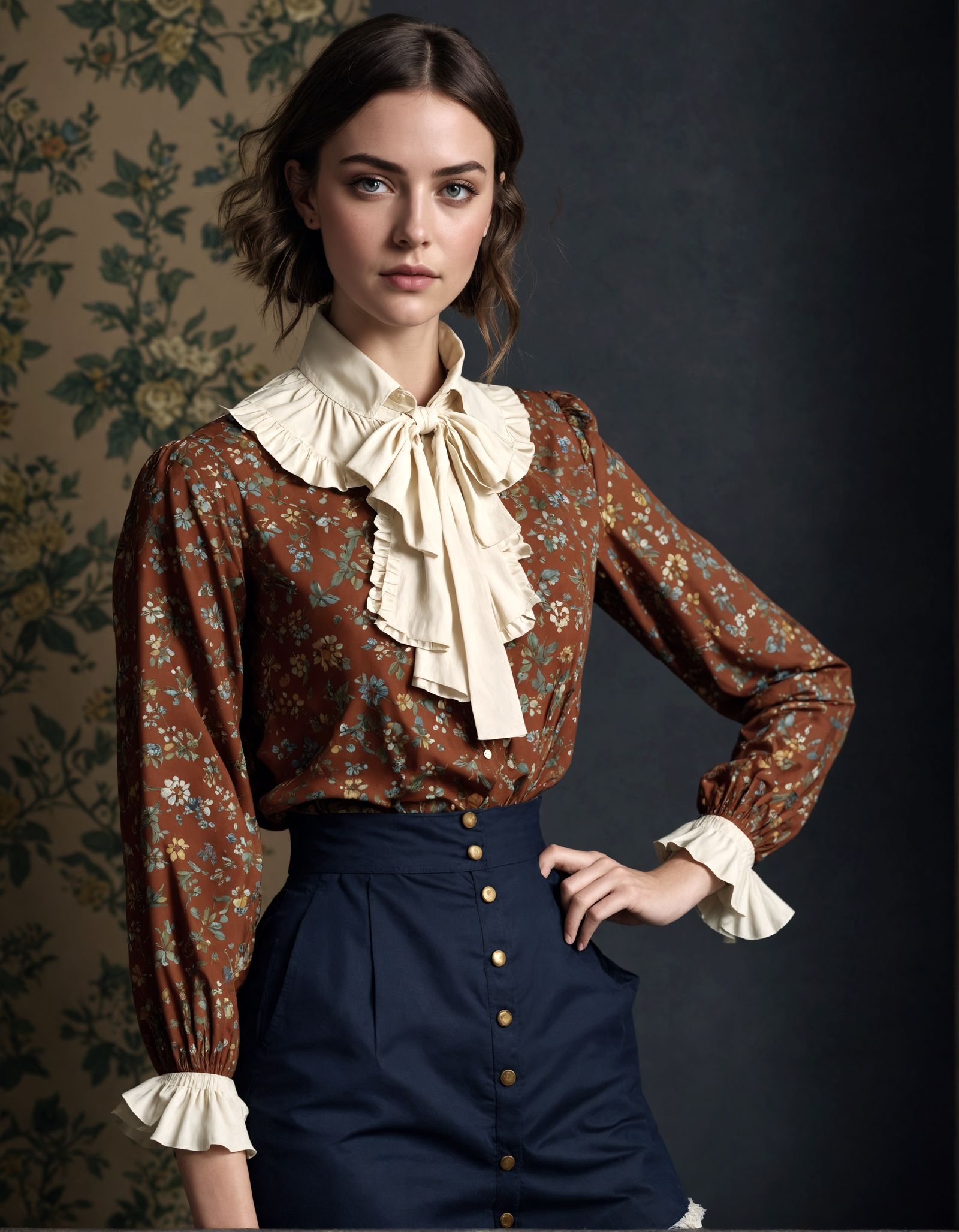 Elegant Sloane Ranger Woman in Refined Countryside Setting