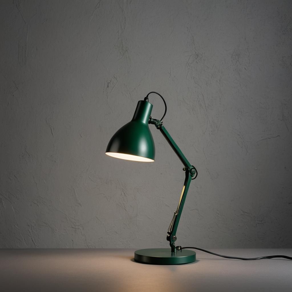 Green AJ Table Lamp on Dark Background
