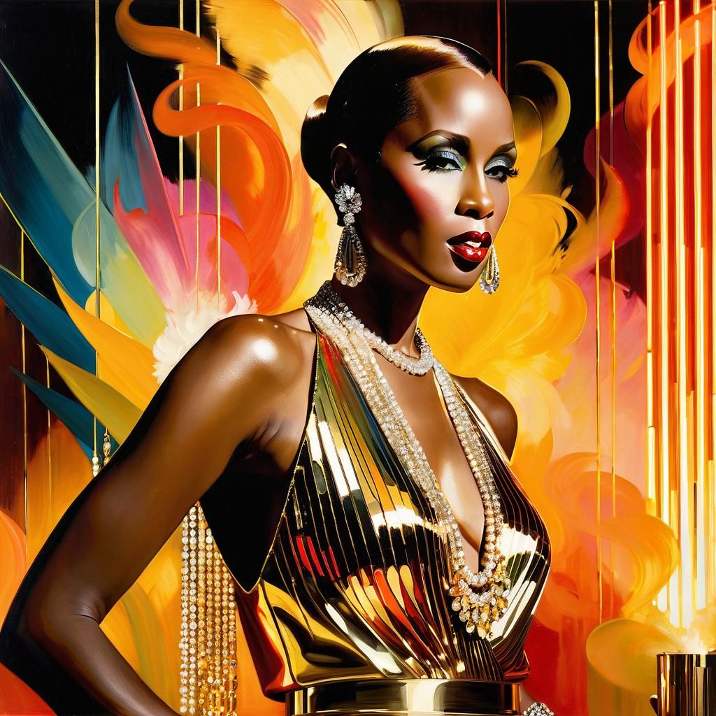 Art Deco Party with Expressionist Portraiture