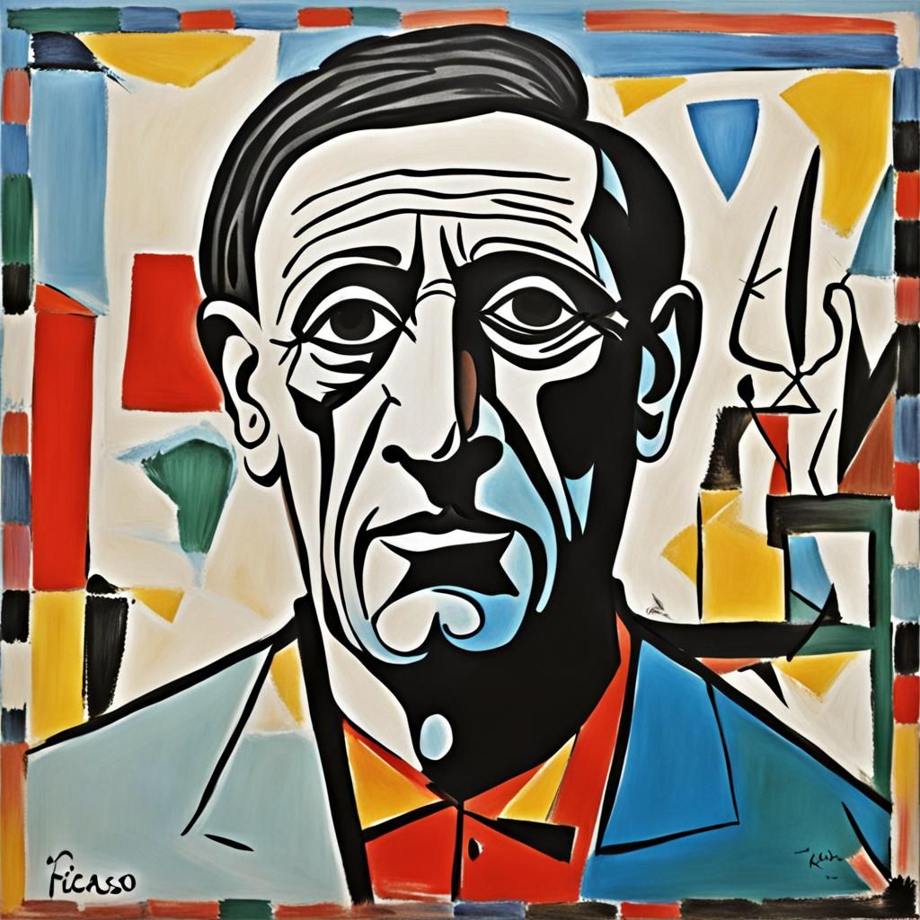 Abstract Image Inspired by Picasso Style