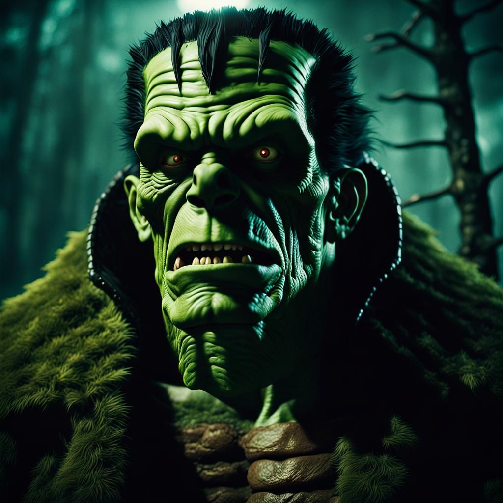 Frankenstein's Monster in Studio Ghibli Style