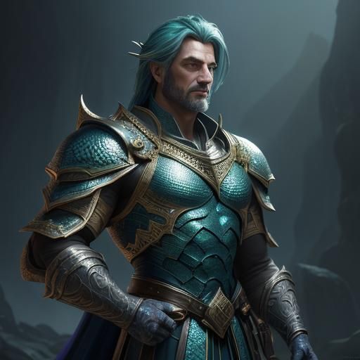 Glistening Dragon Scales in Emerald and Sapphire