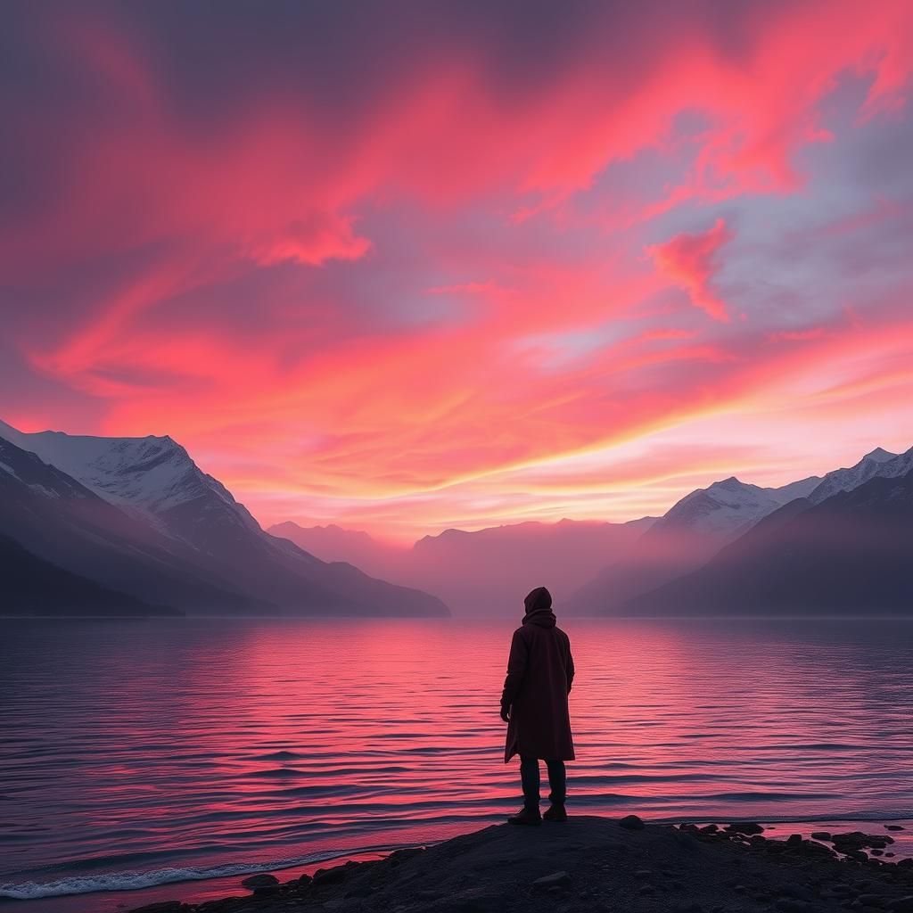 Sunrise Over Serene Lake: A Fantasy Landscape