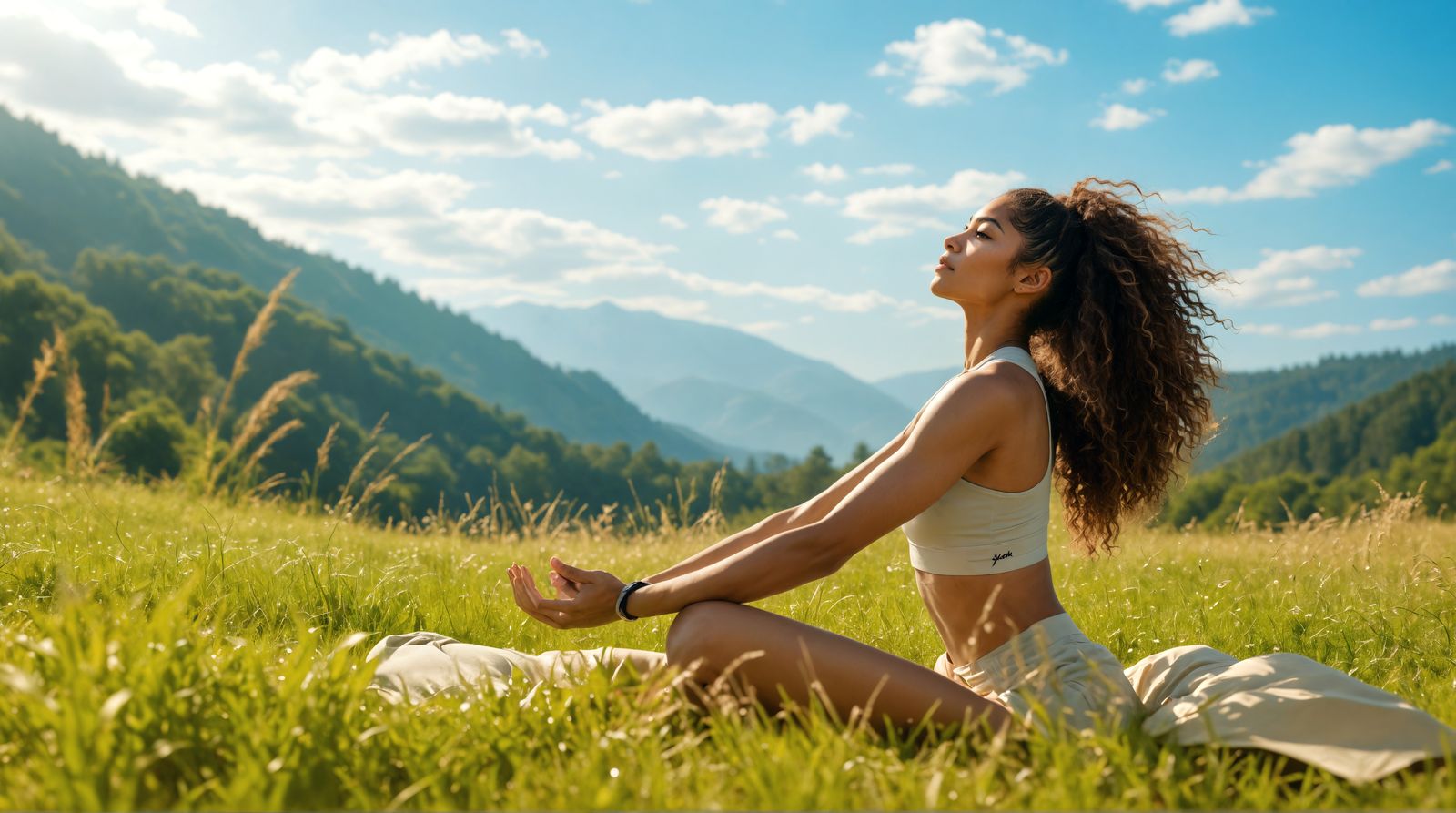 Zendaya in Serene Yoga Pose