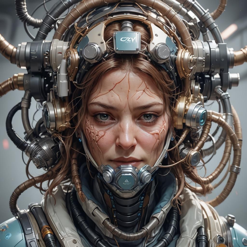 Hyperdetailed CPAP Face Portrait, Trending Art