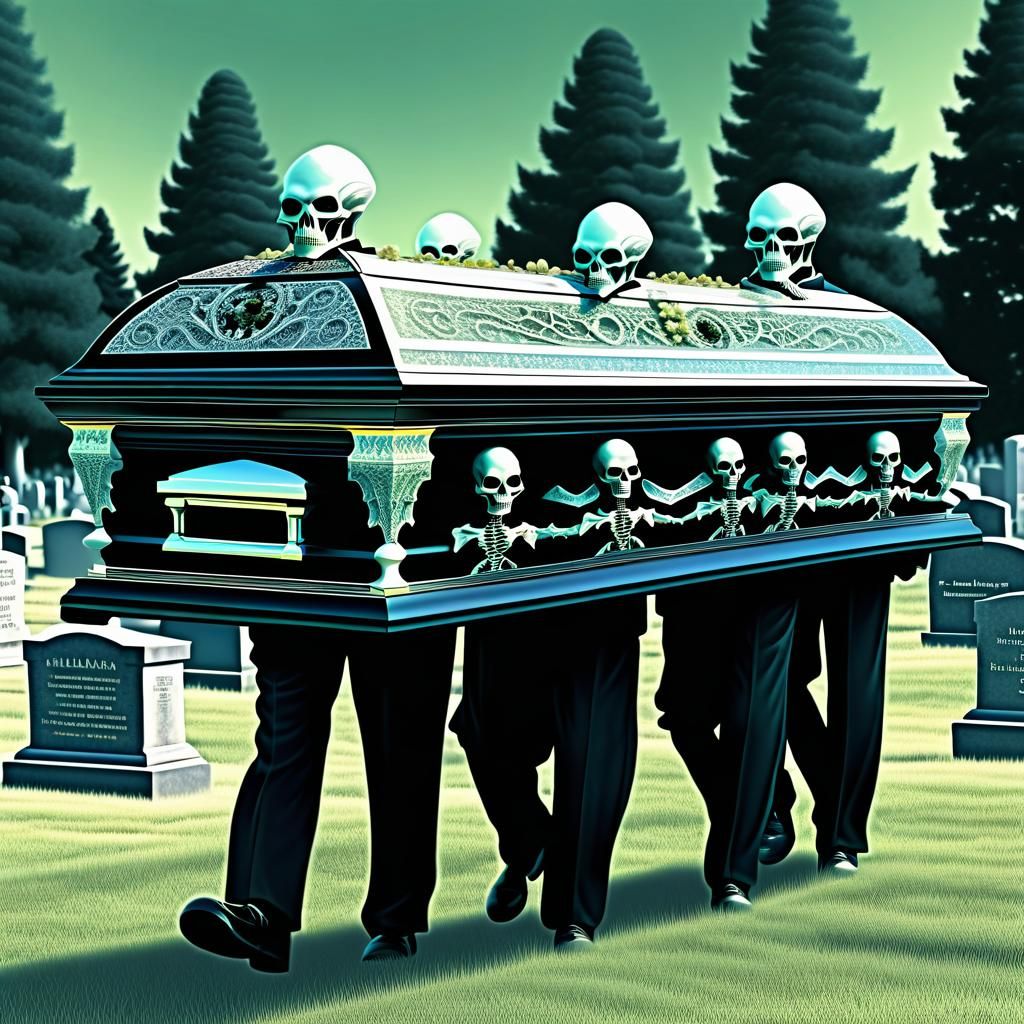 Alien Demons Carry Casket: Mandelbulb Fractal Art