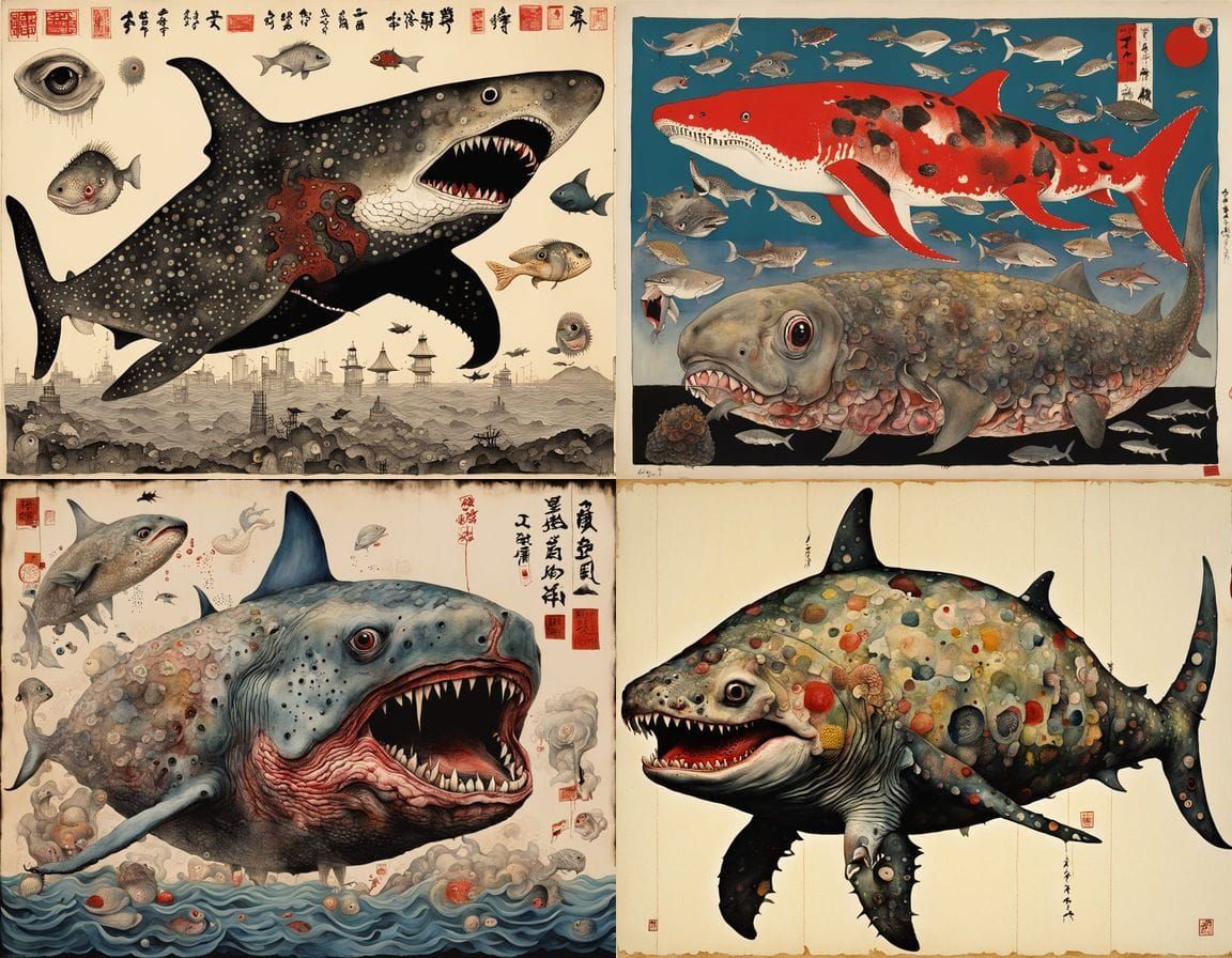 Surreal Japanese Mutation in Cyberpunk Style