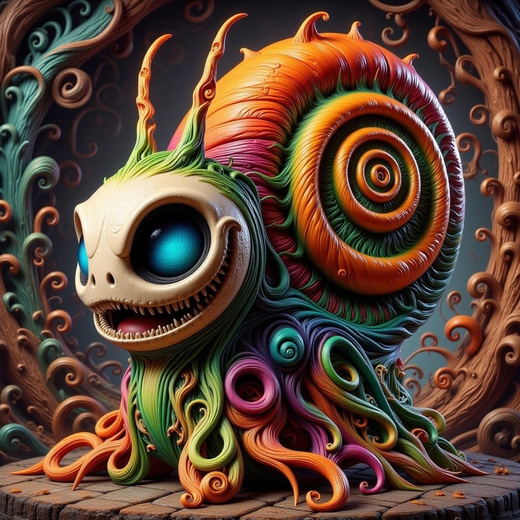 Hyper-Maximalist Dark Fantasy Macro Shot