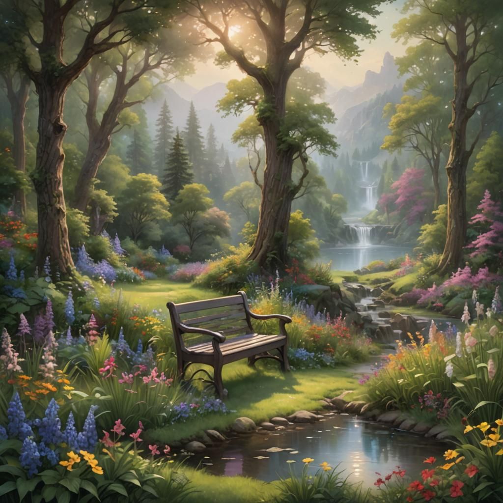 A Bench In A Forest