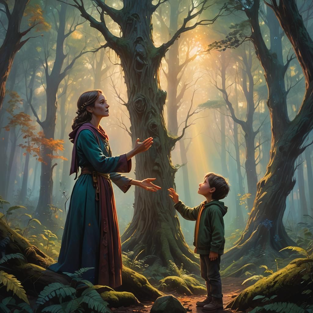 The boy says, “Mommy, don’t cry. You can come with me,” his ...