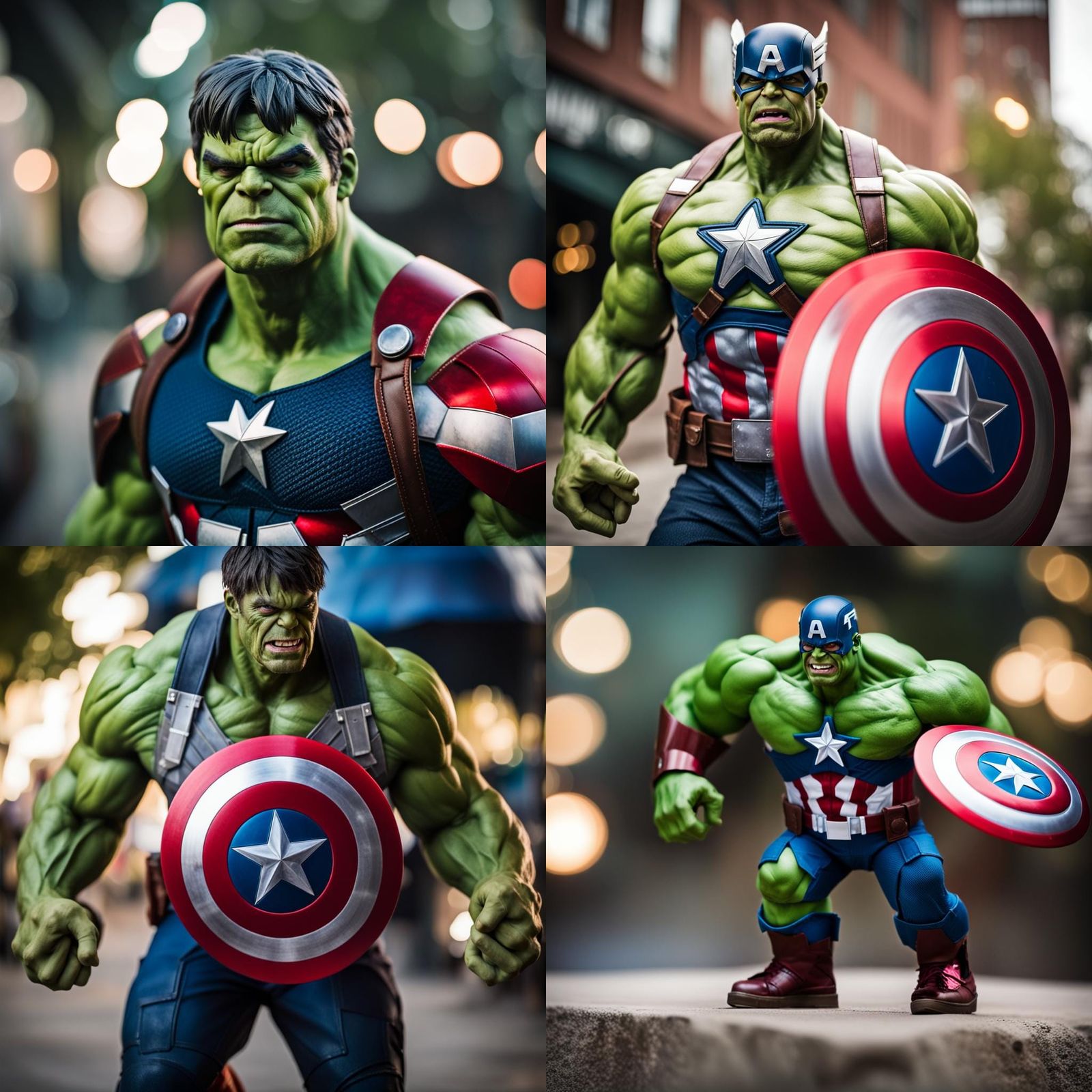 The Incredible Hulk as Captain America