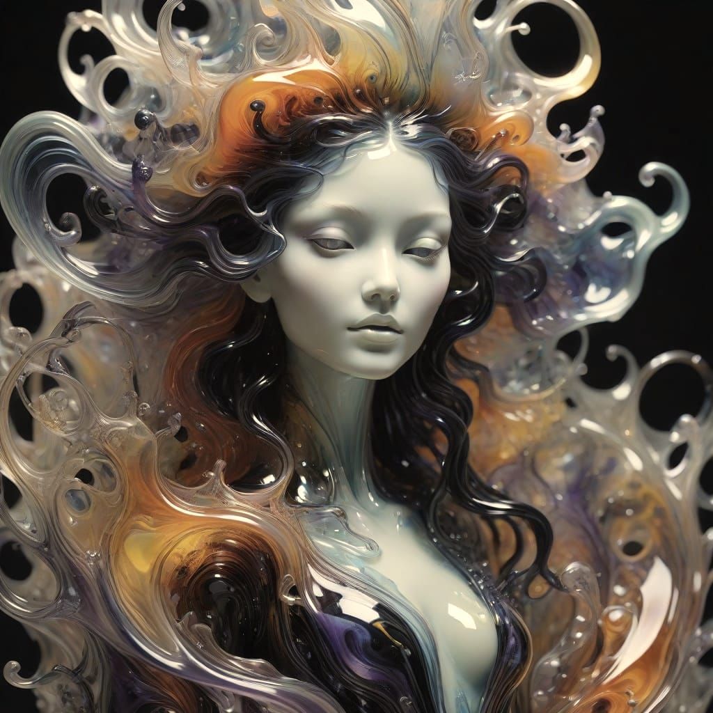 Ethereal Sorceress in Molten Glass