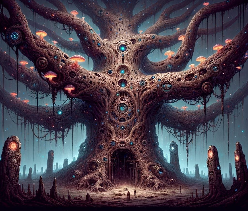 Ethereal Ironwood Treehouse of Forbidden Dimensions