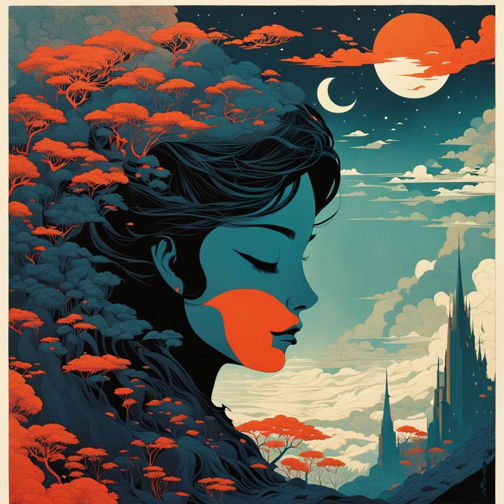 Dreamcore Silhouette in Epic Fantasy Battle