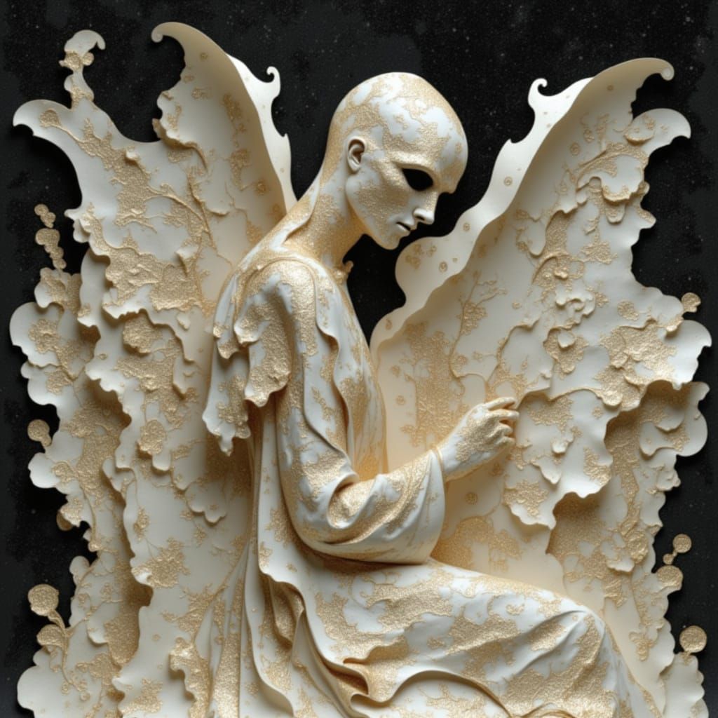 Kirigami Angel of Death at Bedside