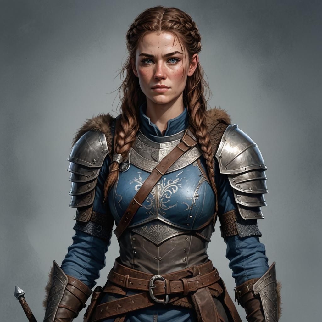 Medieval Female Mercenary Portrait in 8K Resolution