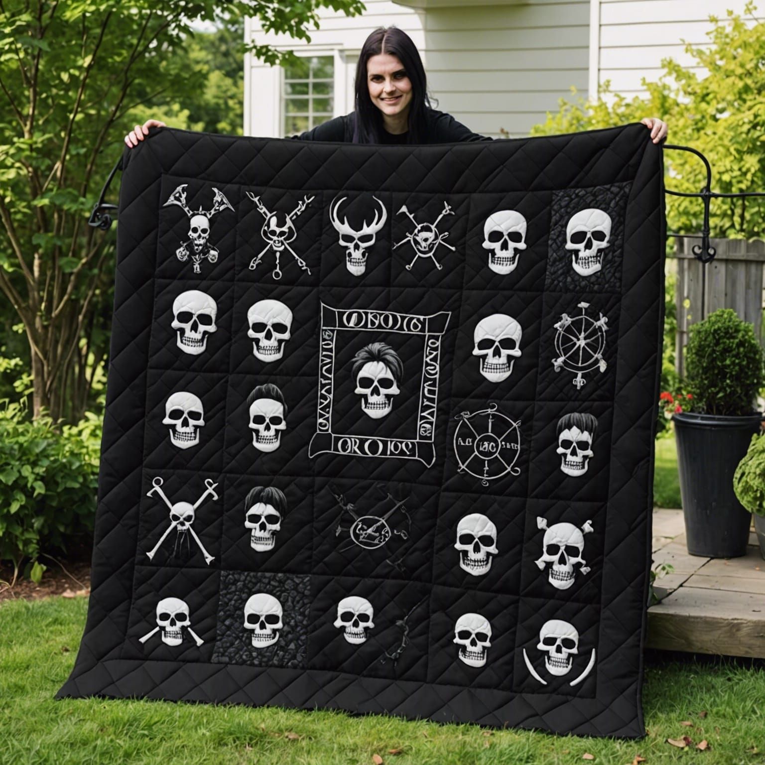 Goth Emo Band Quilt Design