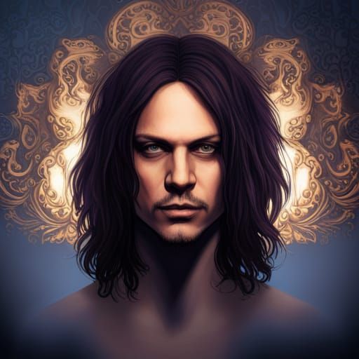 Gothic Rock Star Portrait in Artgerm Style
