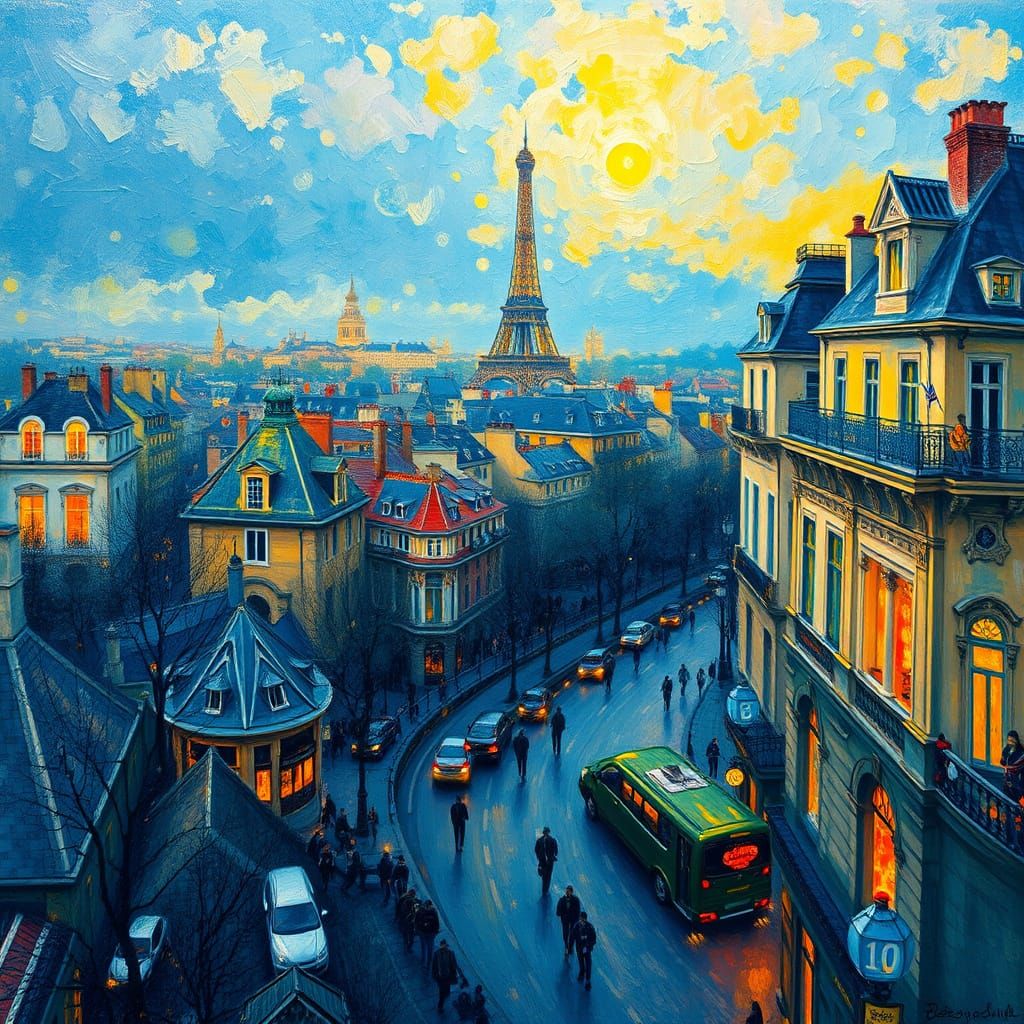 Parisian Dreamscapes in Impressionist Oil