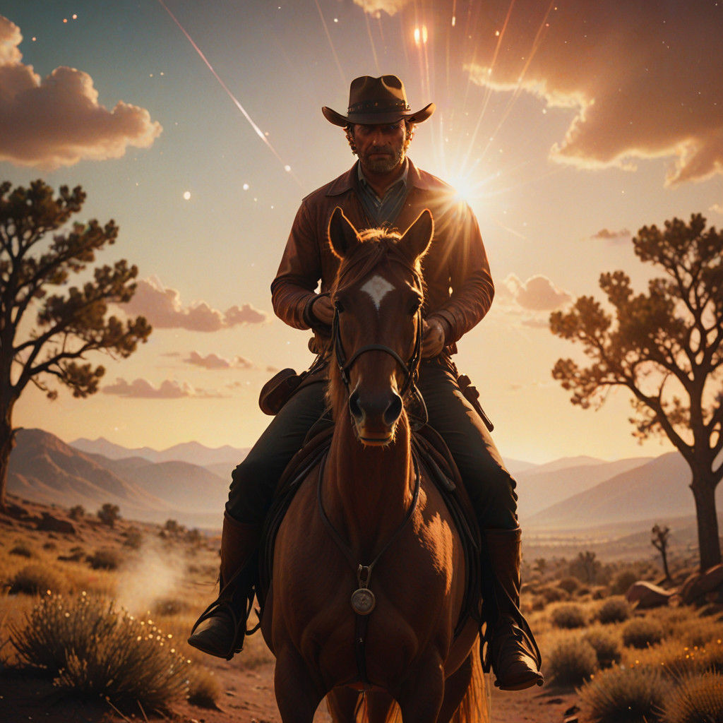 Arthur Morgan Rides Off into the Golden Sunset