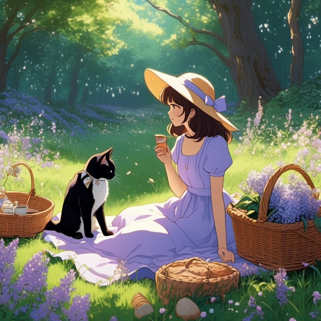 Enchanted Meadow Picnic, Studio Ghibli Anime