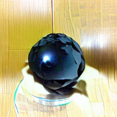 Abstract Black Sphere Art