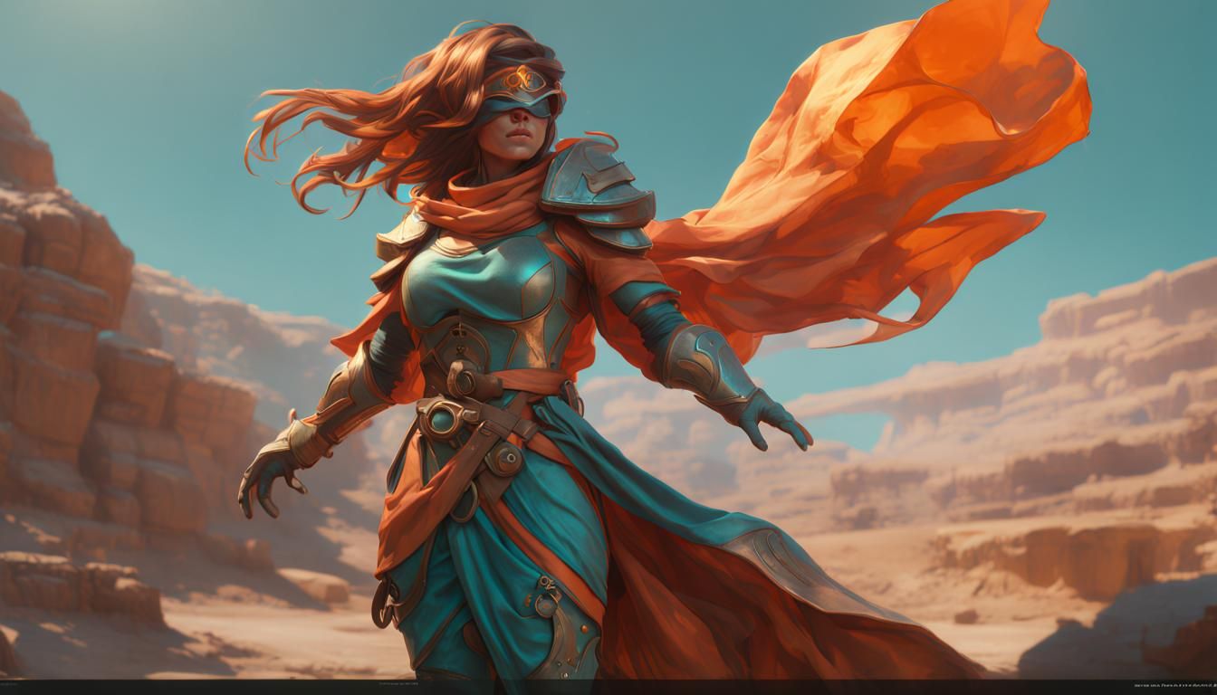 Female Cyclops in Cloth Armor: Hyperdetailed Concept Art