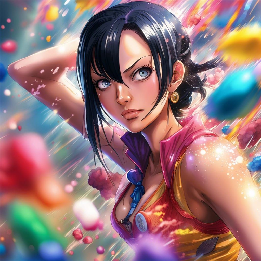 Nico Robin Hyperrealistic Anime Portrait