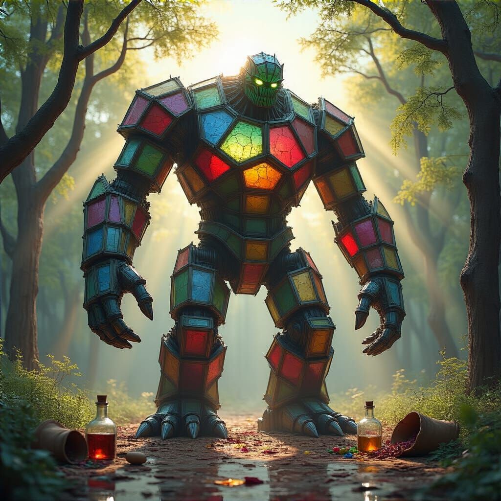 Glass Golem in Petrified Orchard