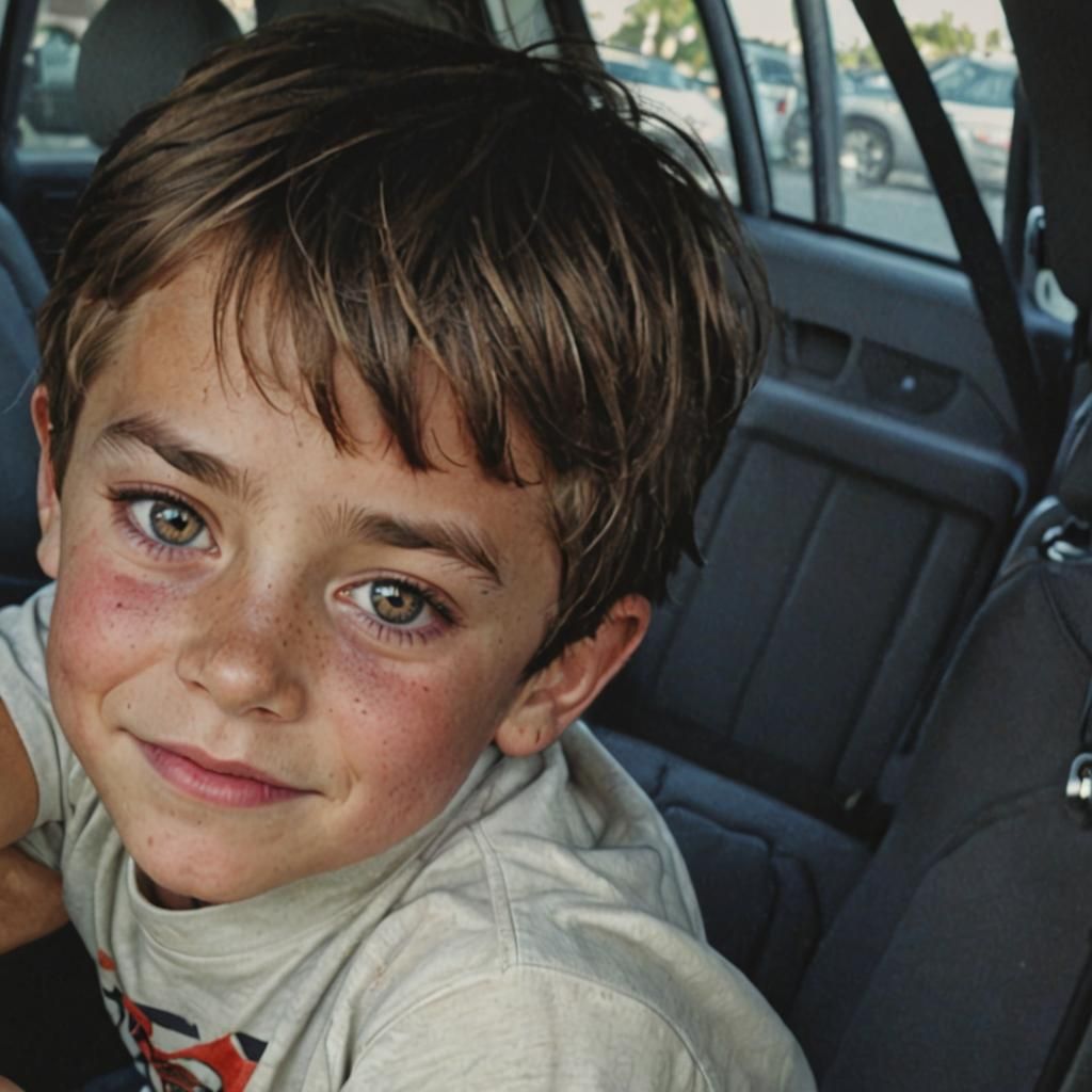 Mischievous Boy: AI-Generated Digital Art