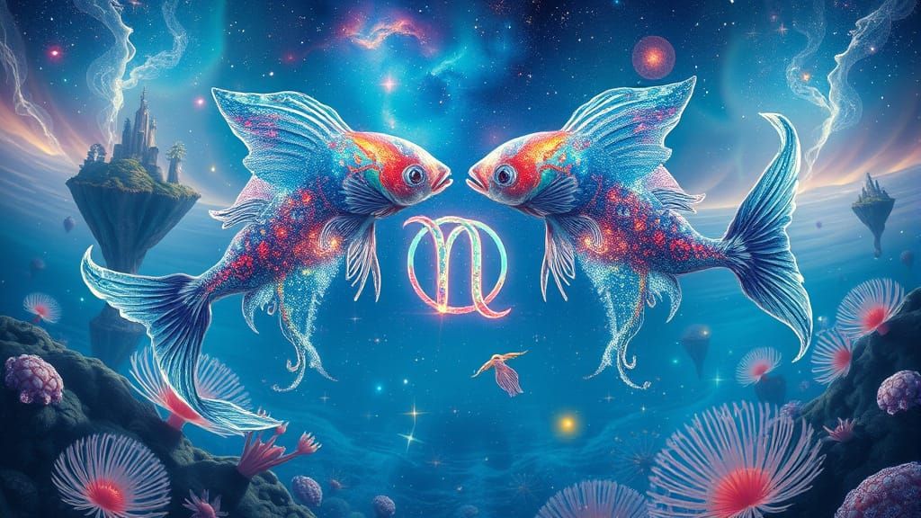 A striking surreal portrait showcasing a blend of fantasy an...
