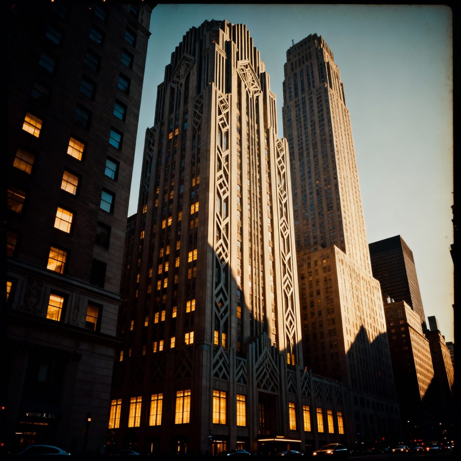 Art Deco Cityscape Masterpiece with Cinematic Lighting