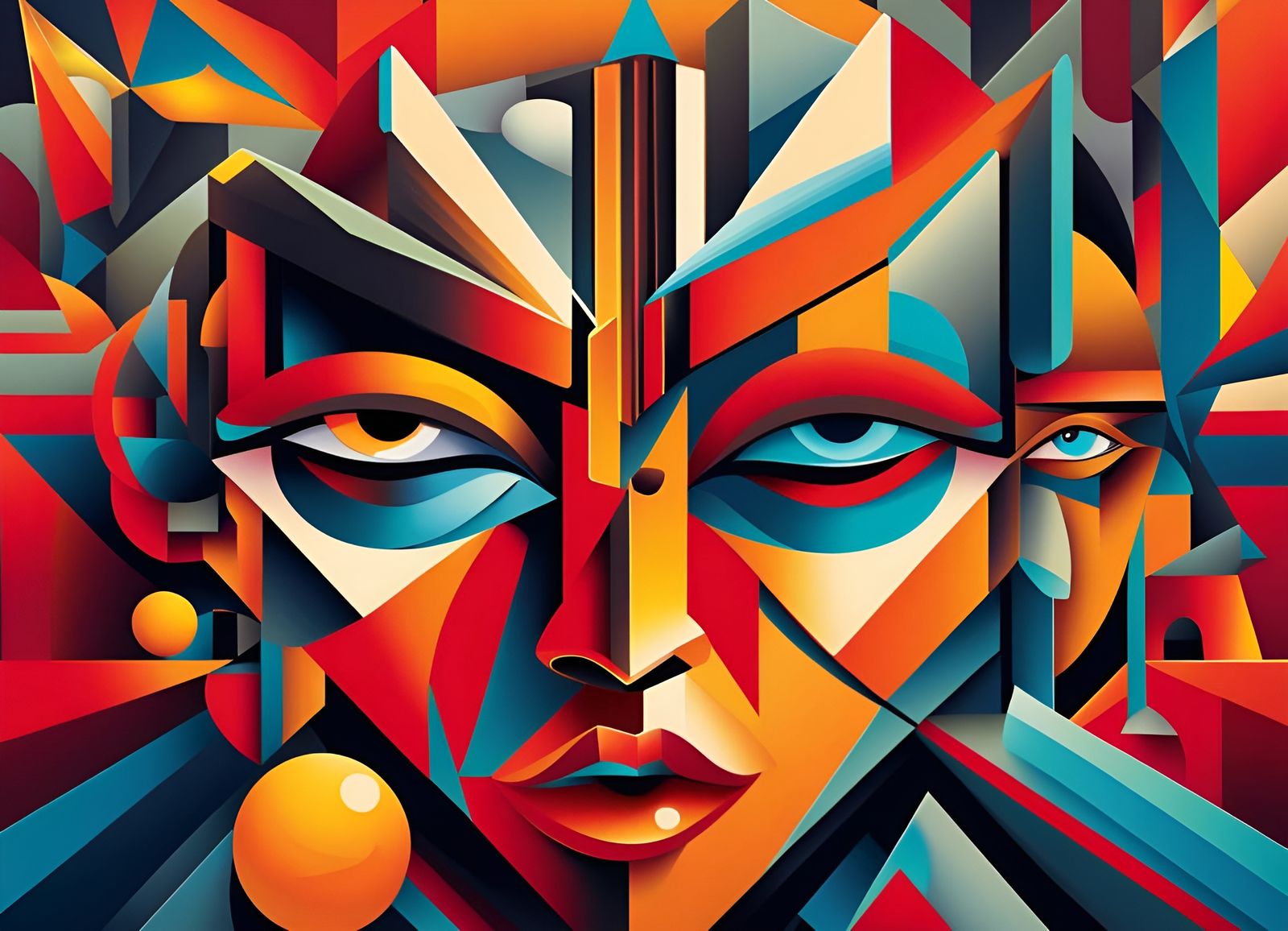 Geometric Cubism: Real Eyes, Realize, Real Lies