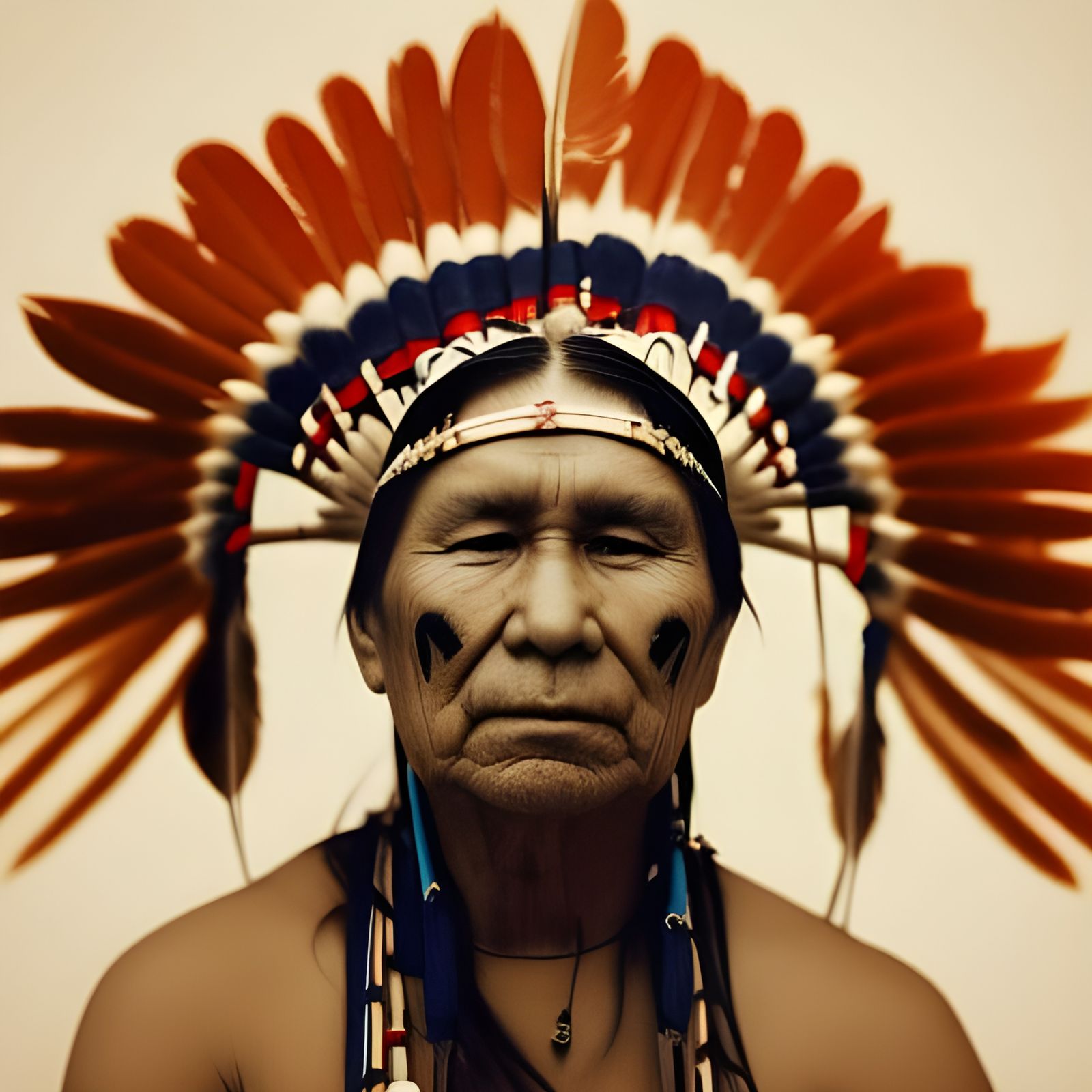 Native American Portrait: Head and Shoulders
