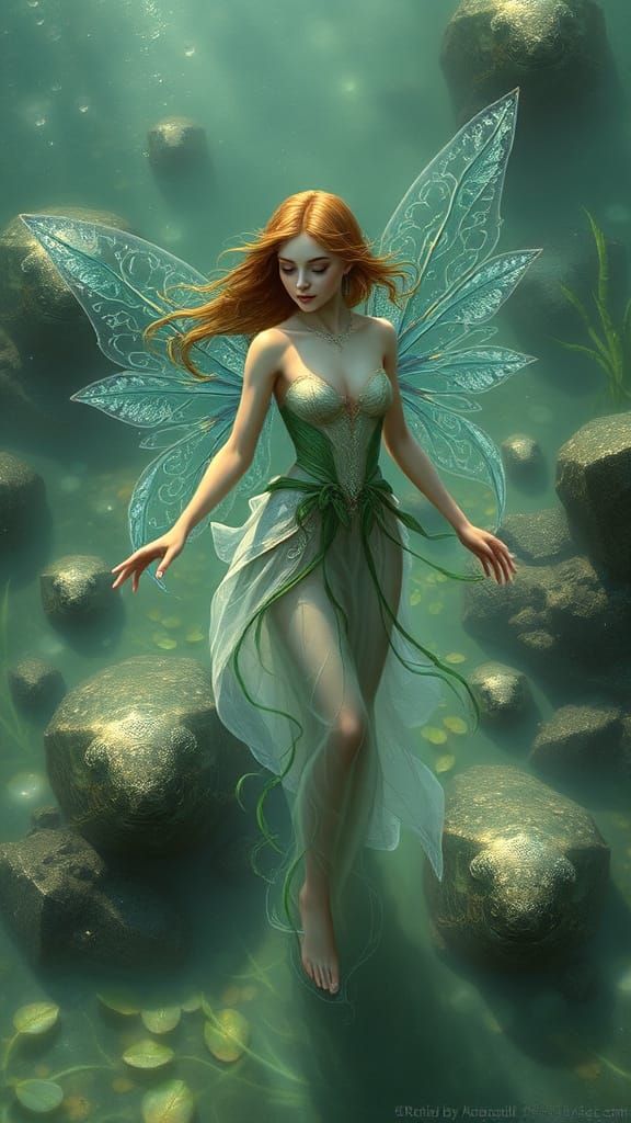 Ethereal Water Nymph Illustration