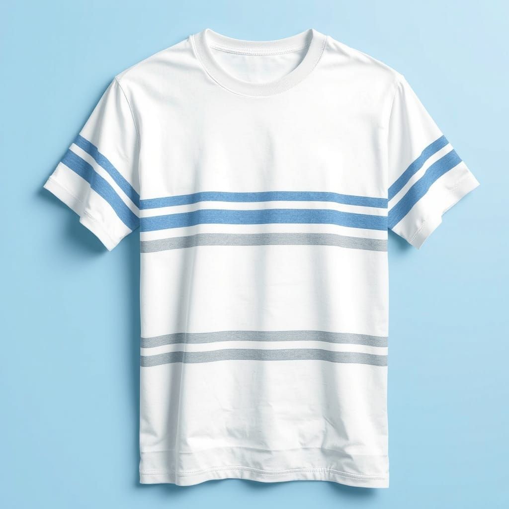 T-Shirt with Vibrant Striped Pattern