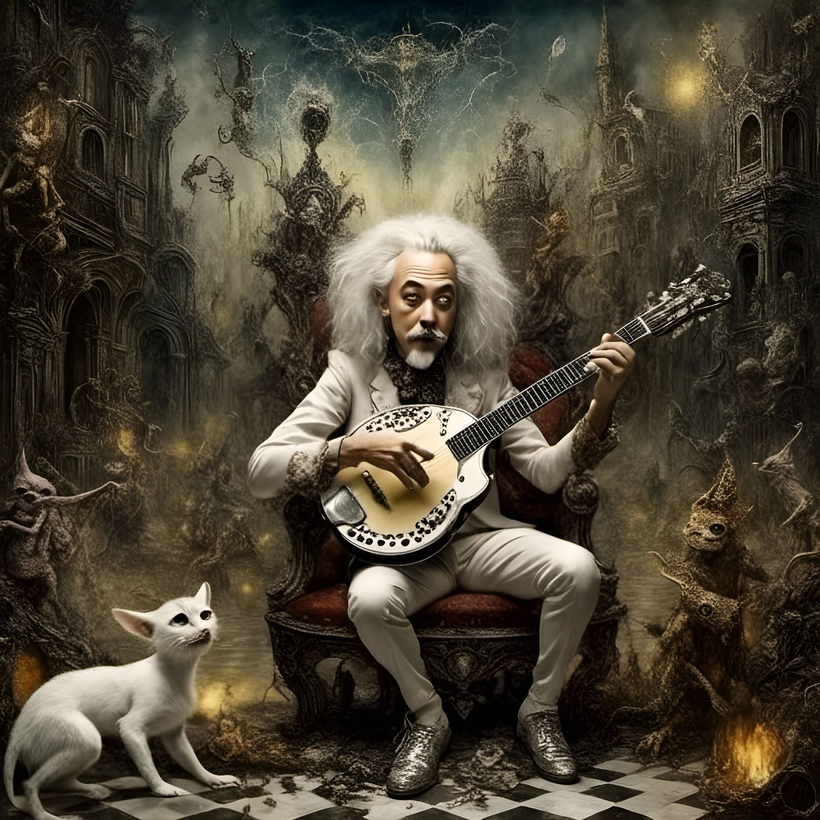 Cryptid Gremlin's Apocalyptic Serenade in Baroque Style