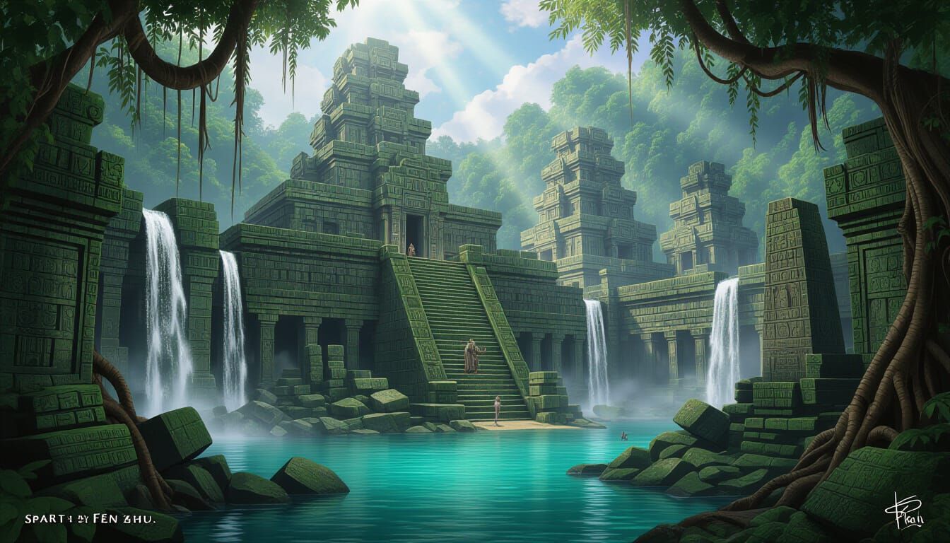 Jungle Reclaims Lost City in Digital Matte Painting Style
