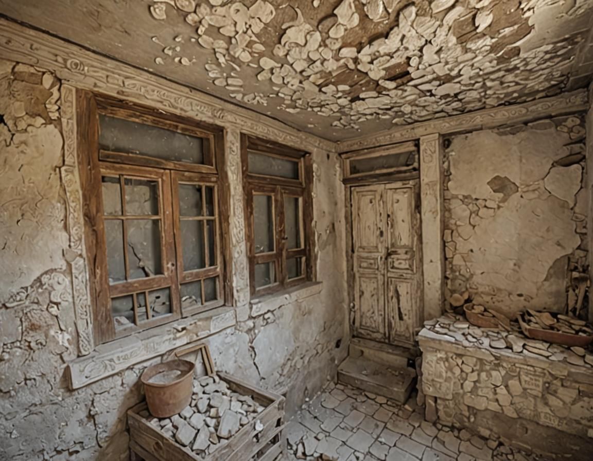 Applying Beige Paint to Walls and White Doors