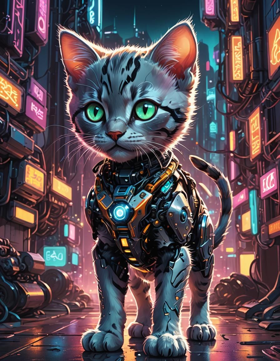 cyborg kitten