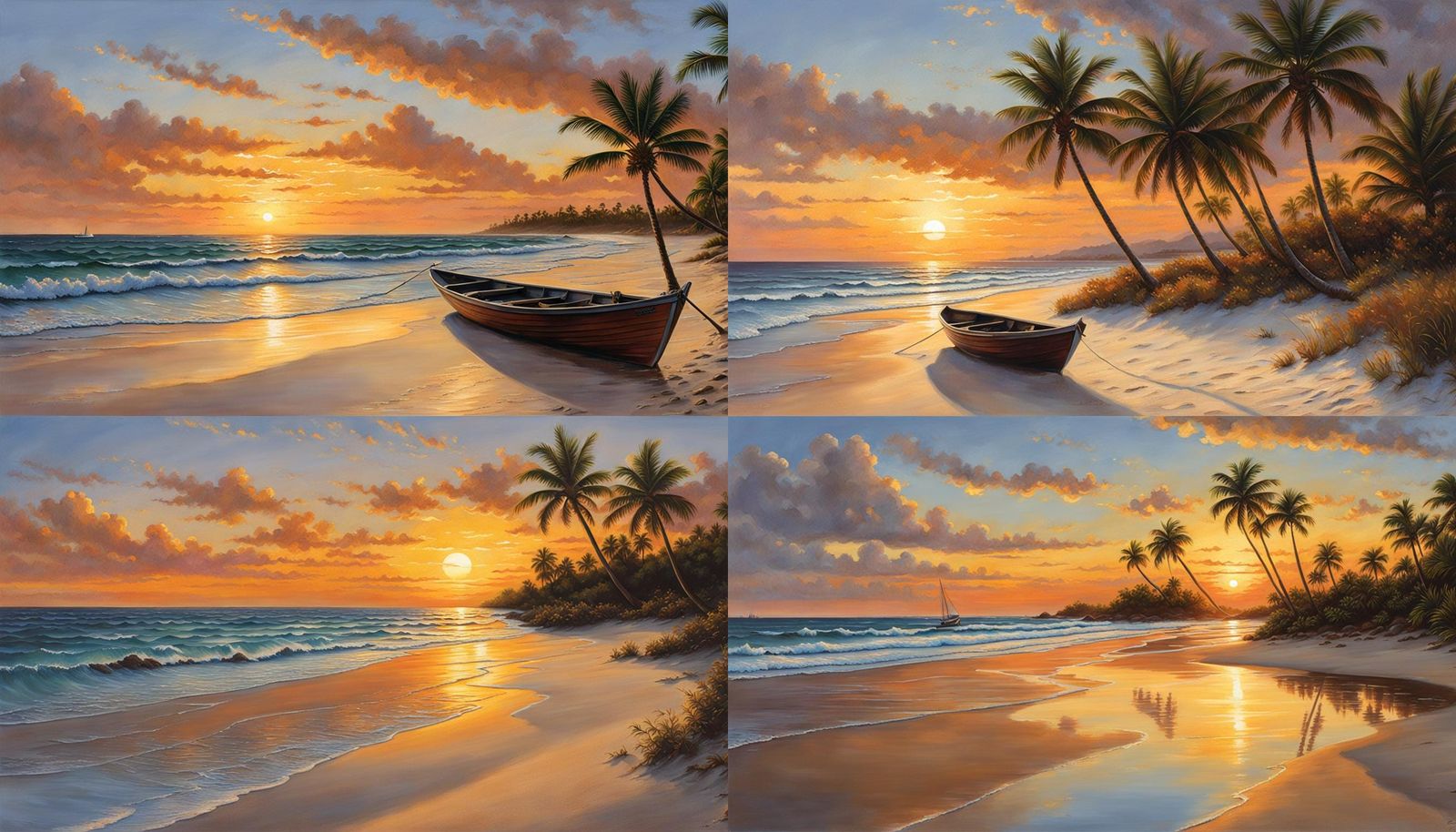 Warm Sunset on a Serene Sandy Beach