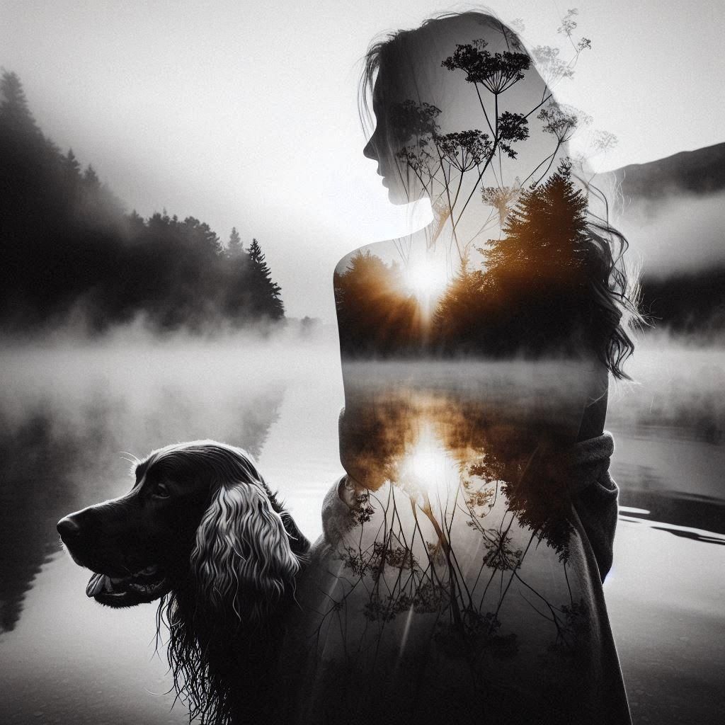 Painting and Charcoal Drawing Combination