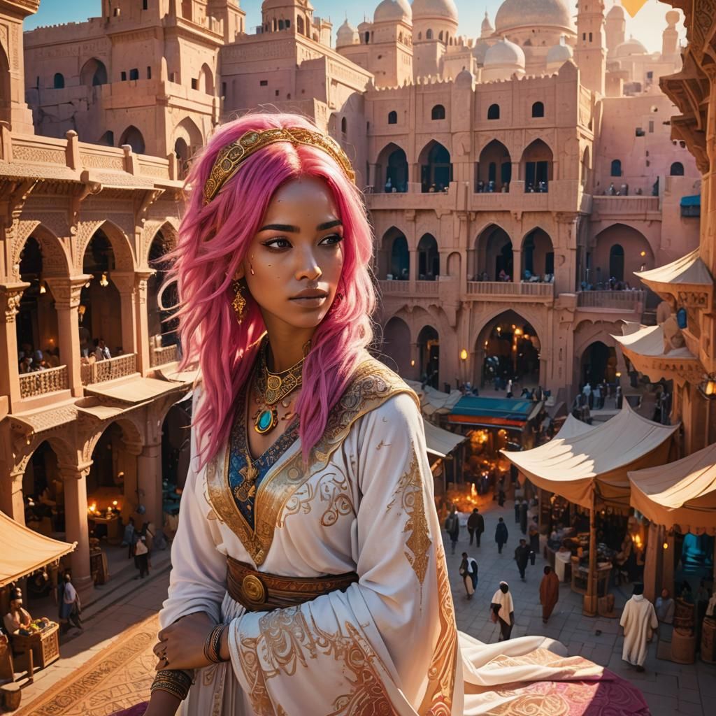 Arabian Nights Fantasy Girl Concept Art