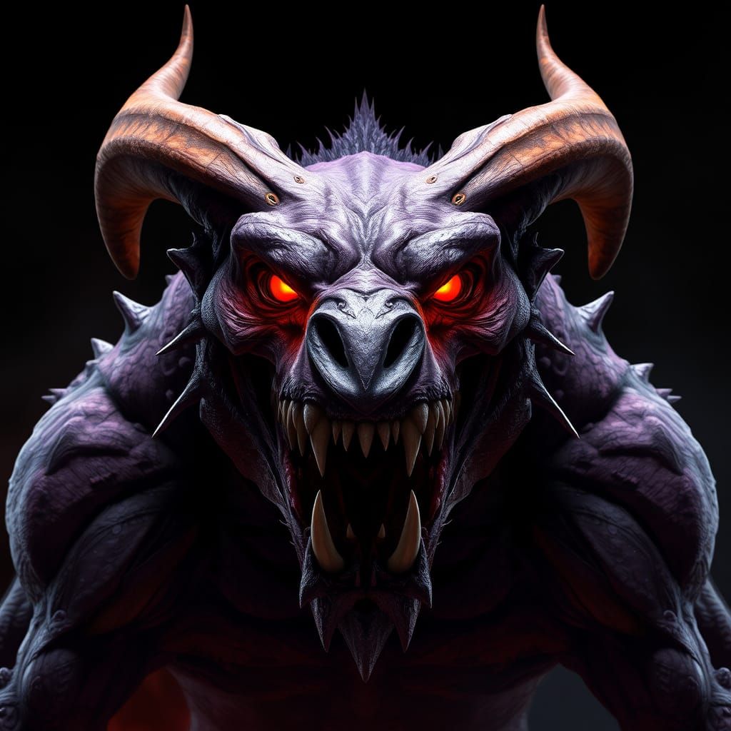 Hyperdetailed Hellhound Concept Art in 8k