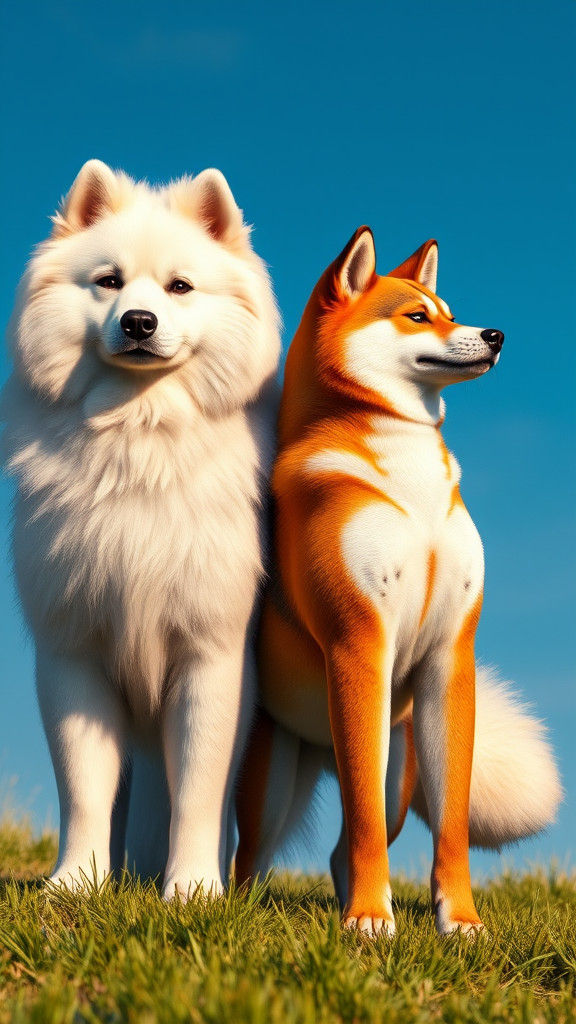 Two Loyal Canine Companions Standing Together in Harmony